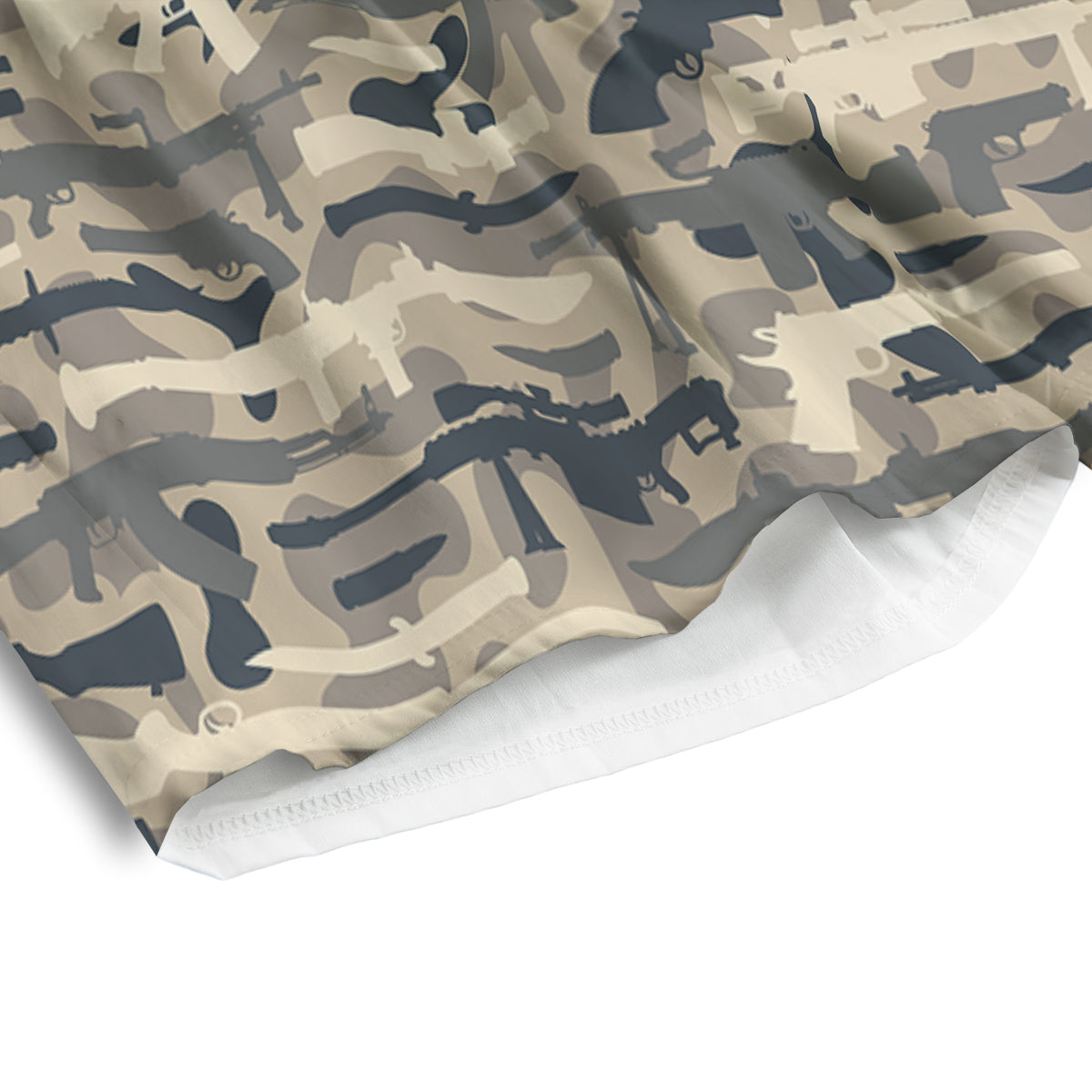 Military Gun Air Force Camo Print Men's Athletic Shorts