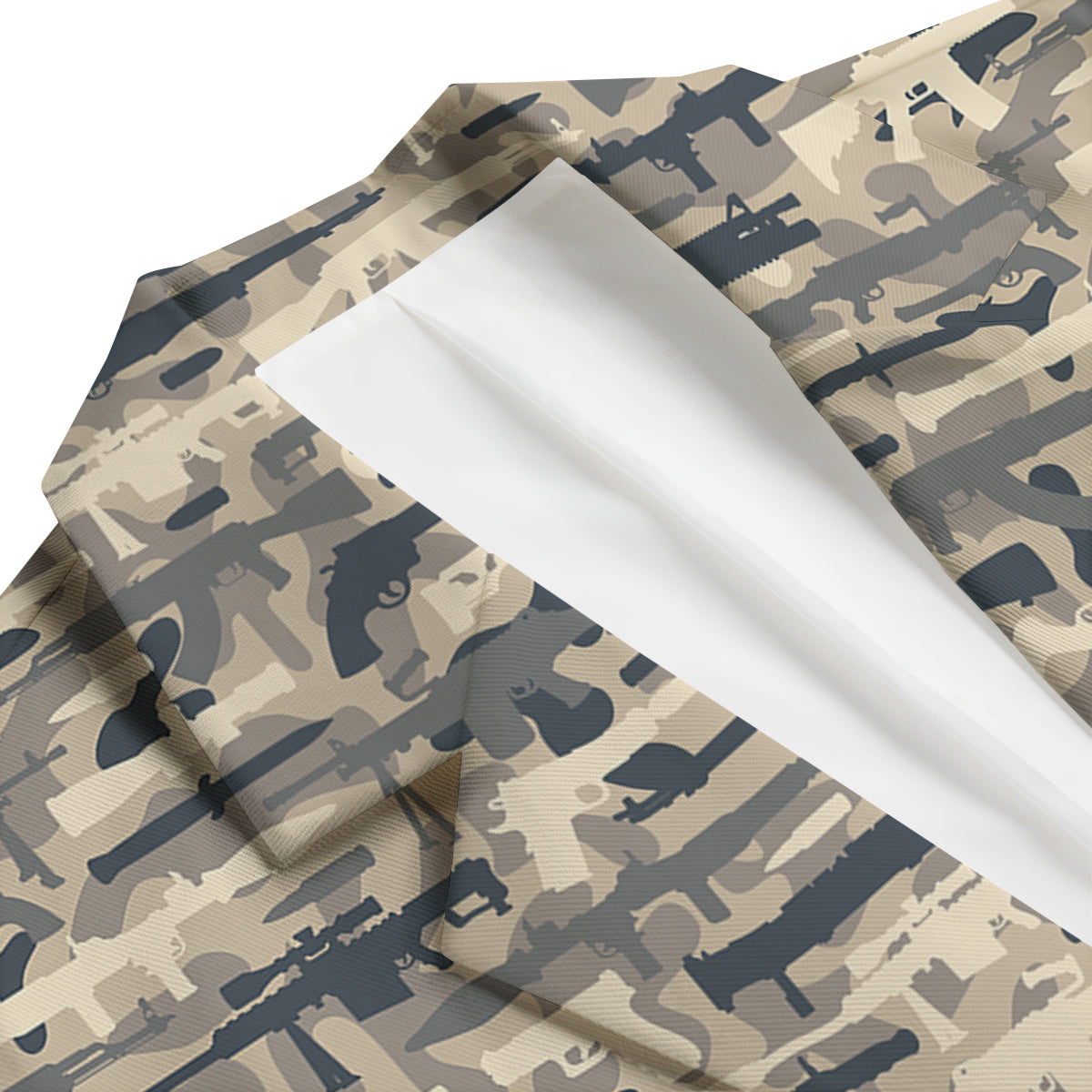 Military Gun Air Force Camo Print Men's Blazer-grizzshop