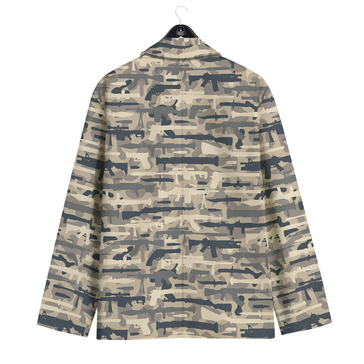 Military Gun Air Force Camo Print Men's Sport Coat-grizzshop