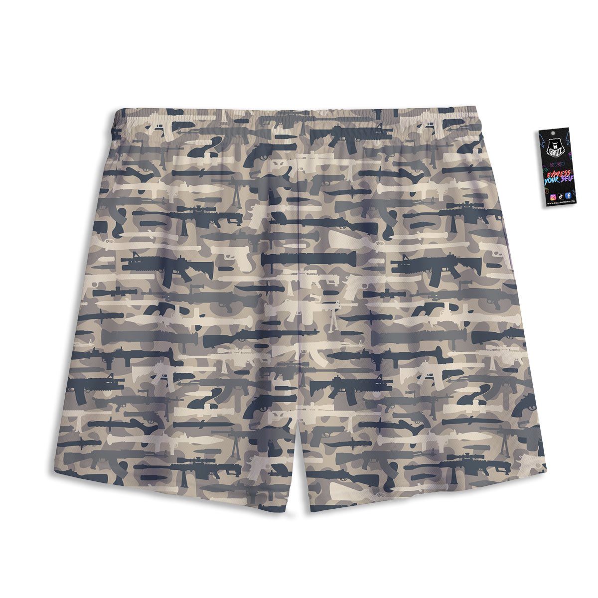 Optical Illusion Moving Dizzy Circle Mesh Shorts