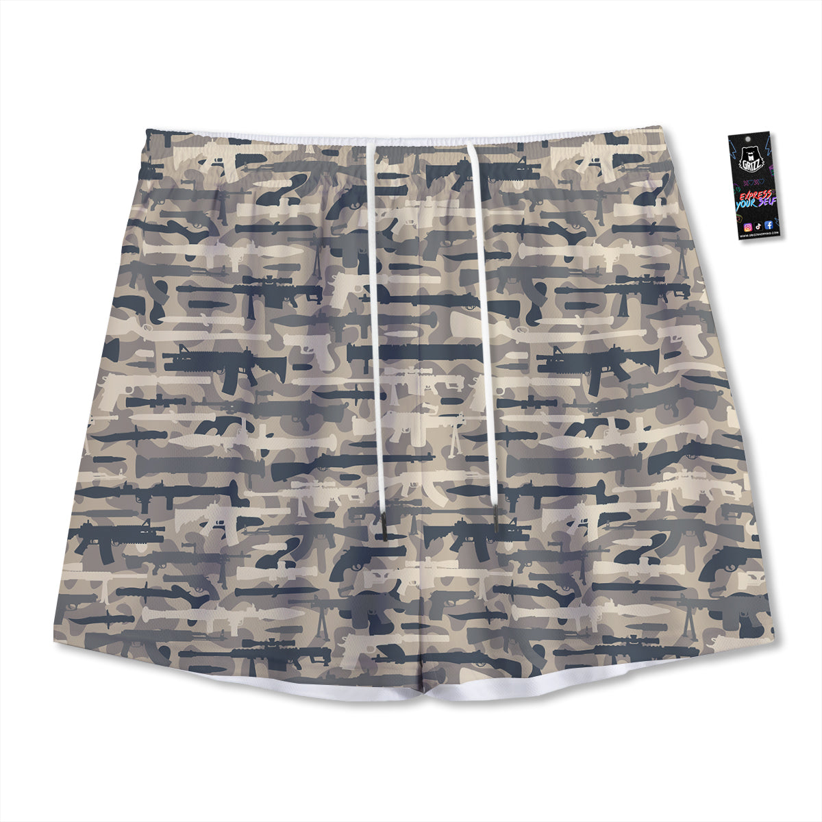 Optical Illusion Moving Dizzy Circle Mesh Shorts