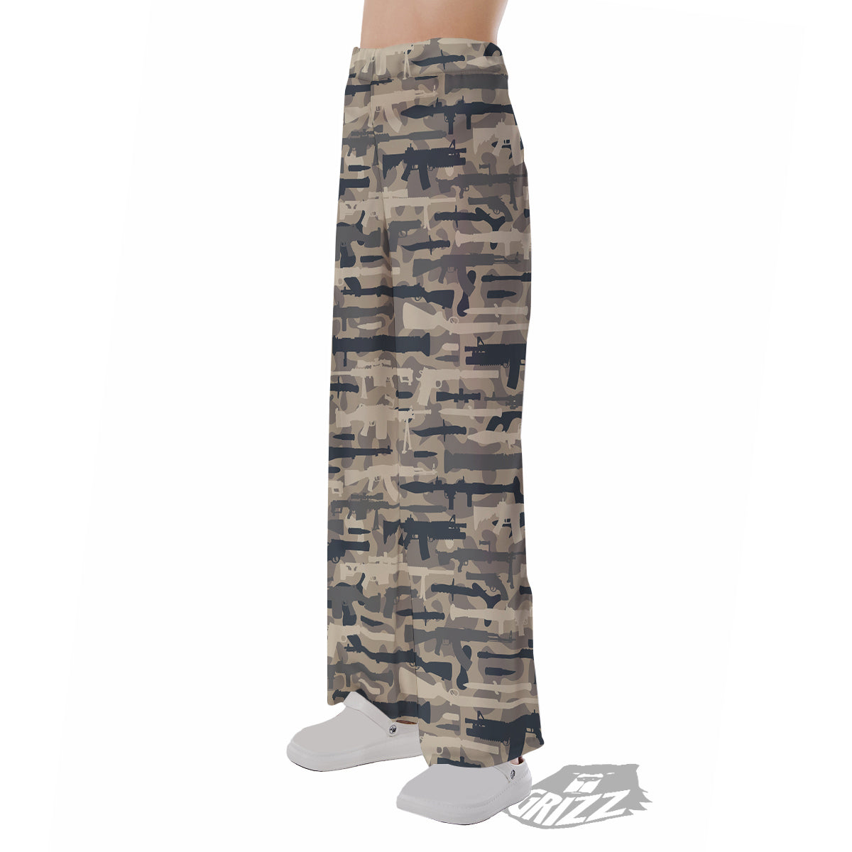 Military Gun Air Force Camo Print Pajama Pants-grizzshop