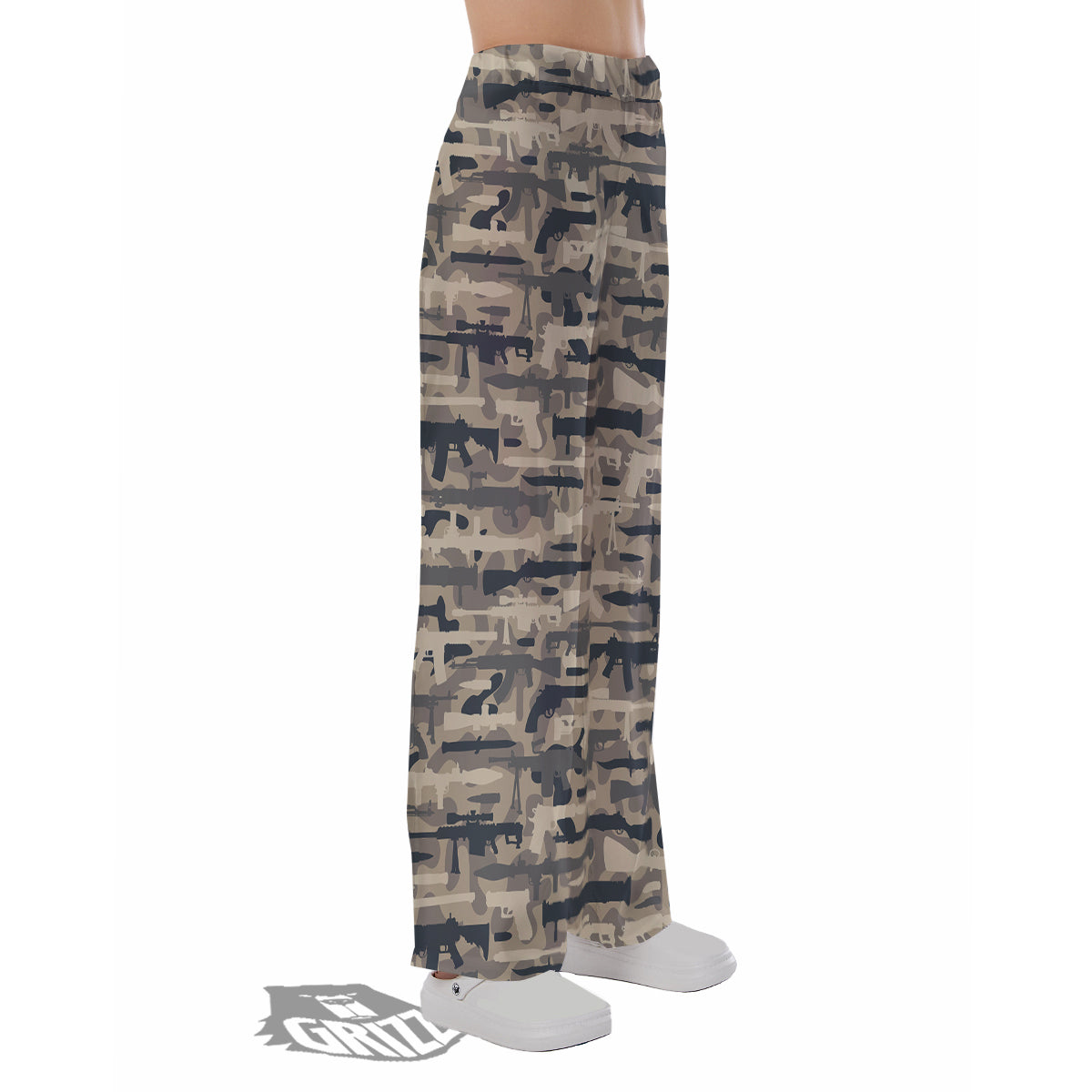 Military Gun Air Force Camo Print Pajama Pants-grizzshop
