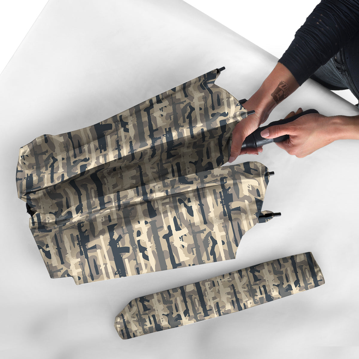 Military Gun Air Force Camo Print Umbrella-grizzshop