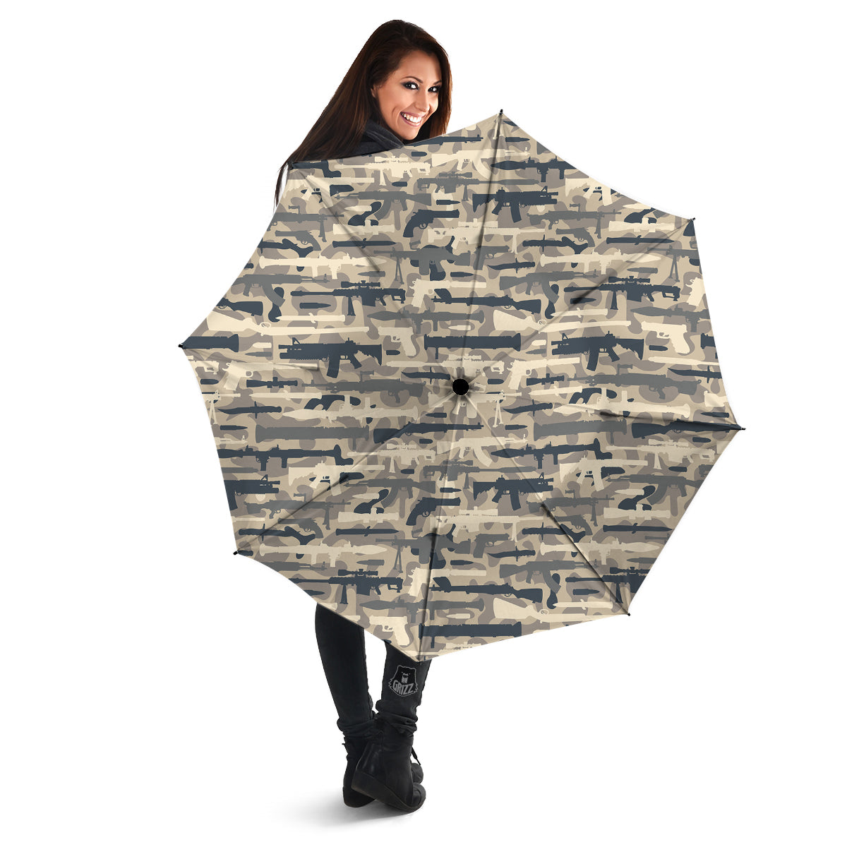 Military Gun Air Force Camo Print Umbrella-grizzshop