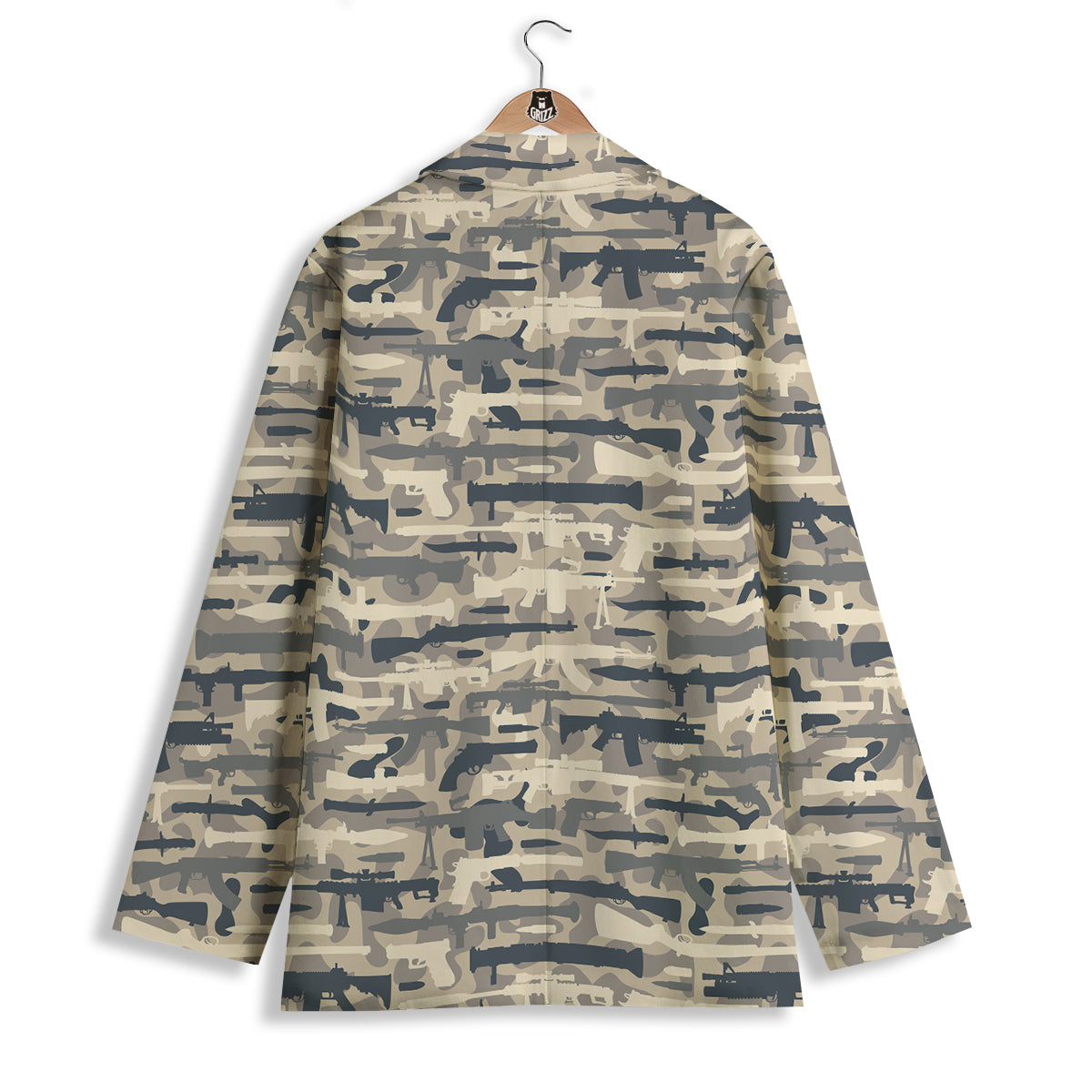 Military Gun Air Force Camo Print Women's Blazer-grizzshop