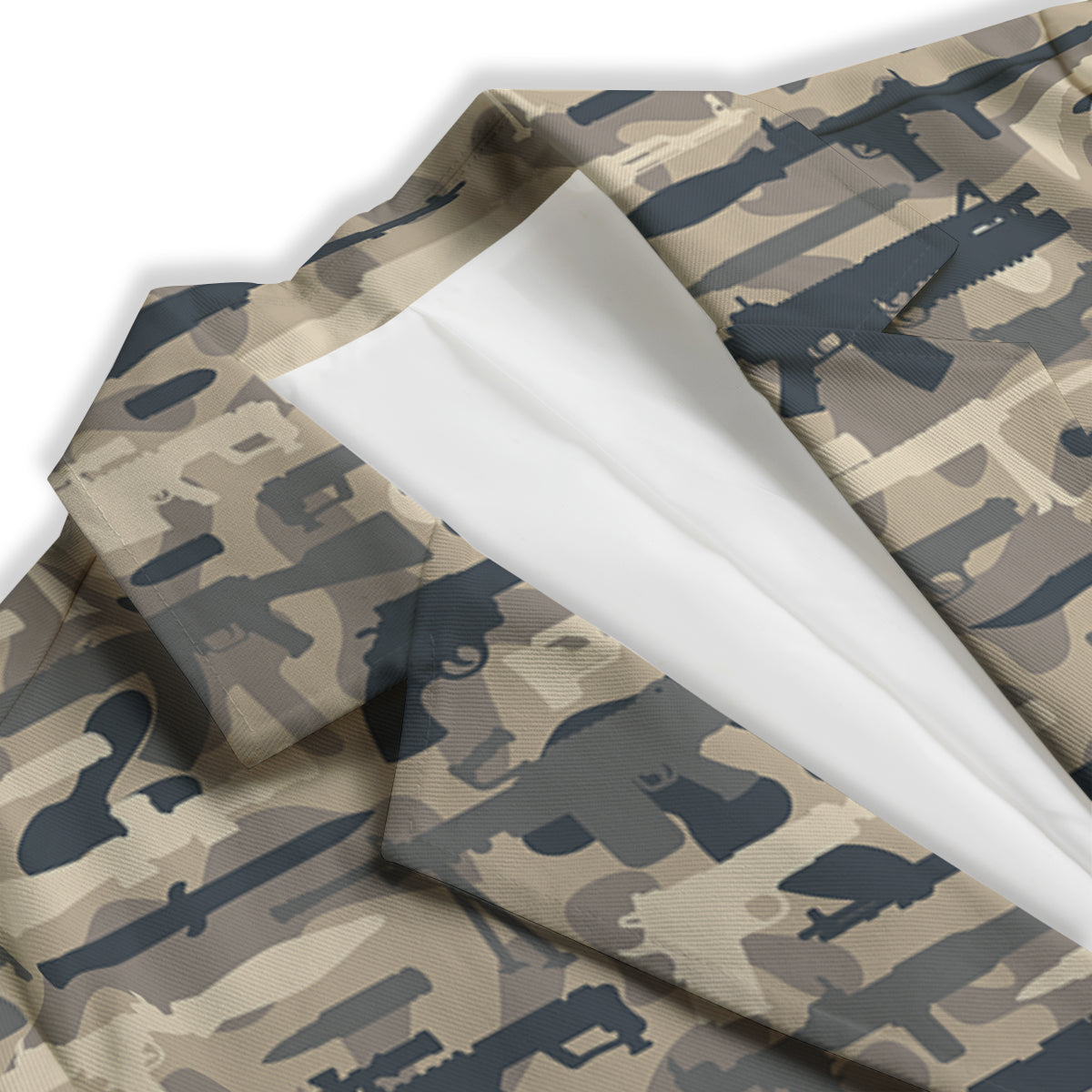 Military Gun Air Force Camo Print Women's Blazer-grizzshop