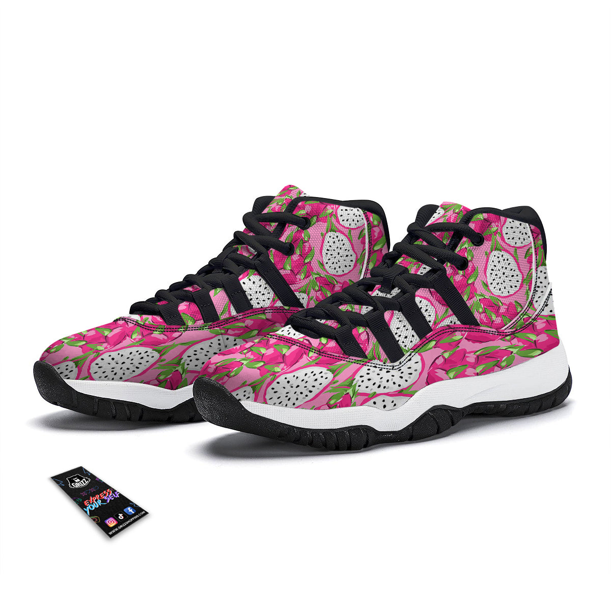Military Gun Camo Print Black Bball Shoes-grizzshop