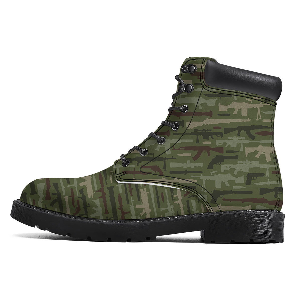 Military Gun Camo Print Boots-grizzshop