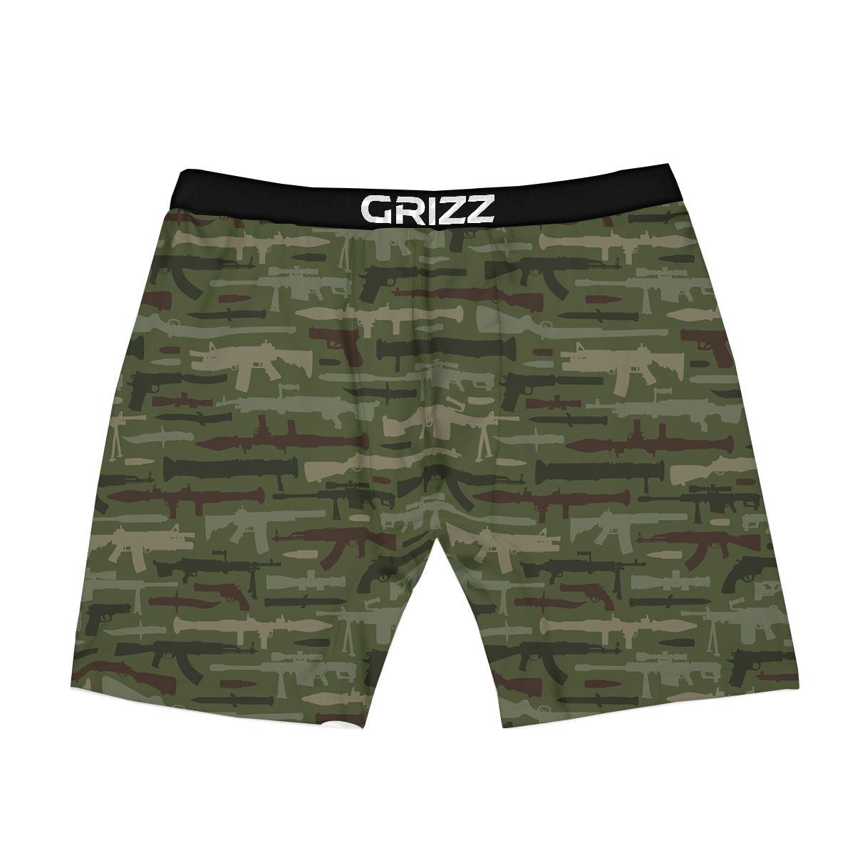 Military Gun Camo Print Boxer Briefs-grizzshop