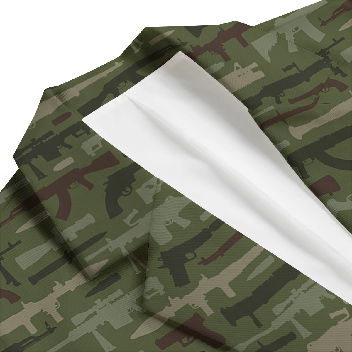 Military Gun Camo Print Men's Blazer-grizzshop