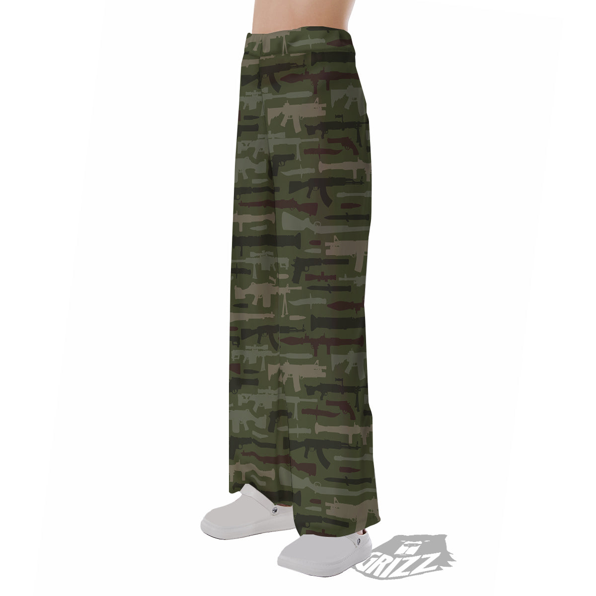 Military Gun Camo Print Pajama Pants-grizzshop
