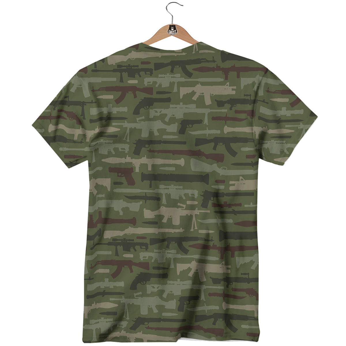 Military Gun Camo Print T-Shirt-grizzshop