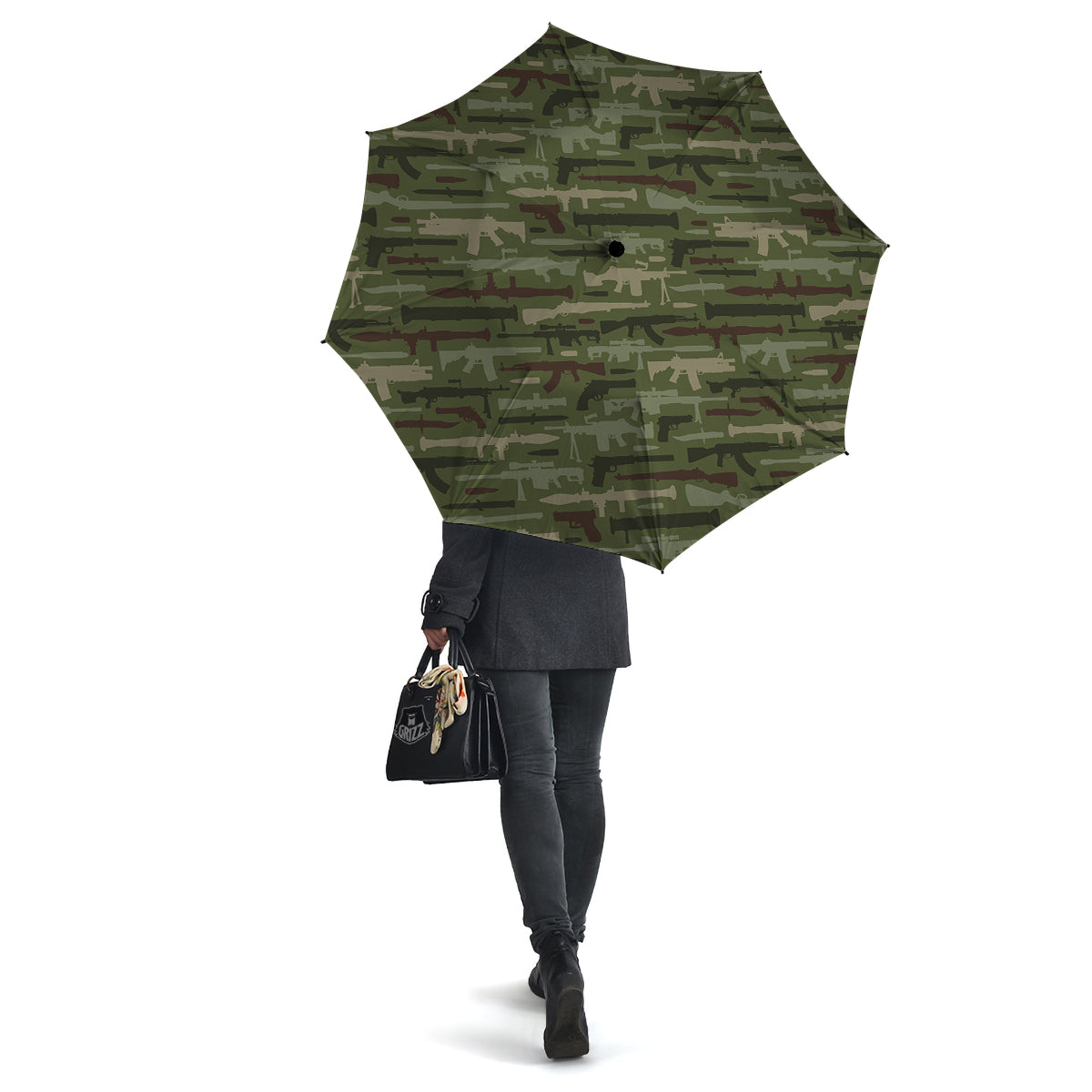 Military Gun Camo Print Umbrella-grizzshop