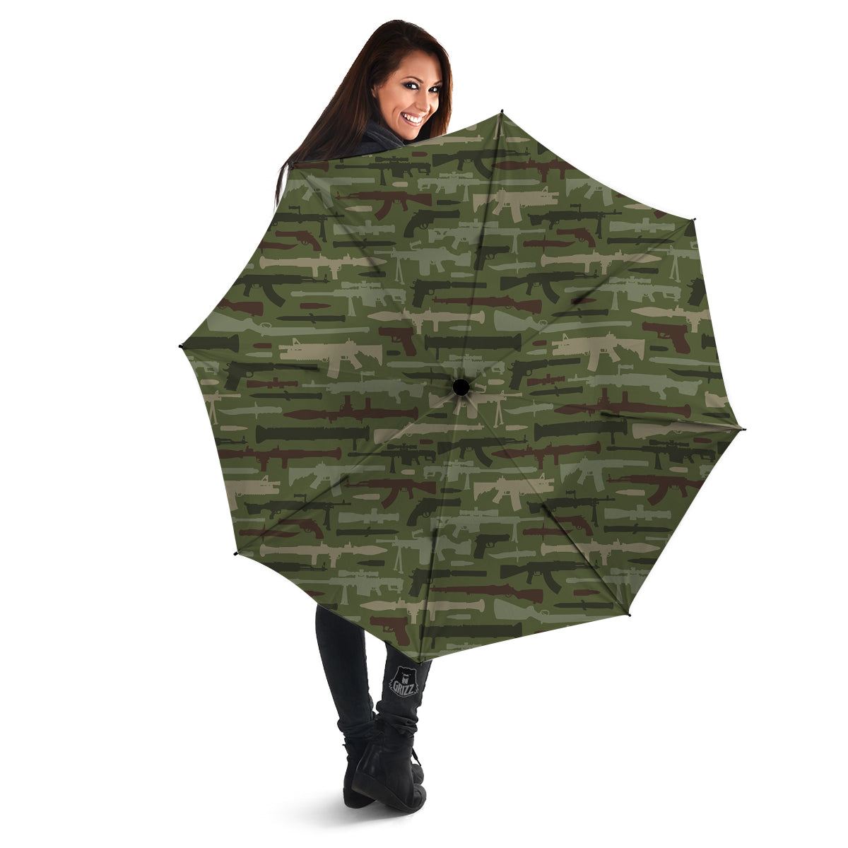 Military Gun Camo Print Umbrella-grizzshop