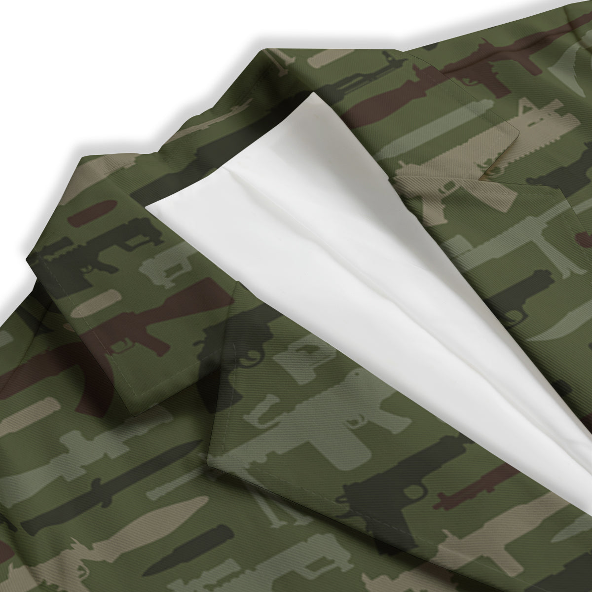 Military Gun Camo Print Women's Blazer-grizzshop