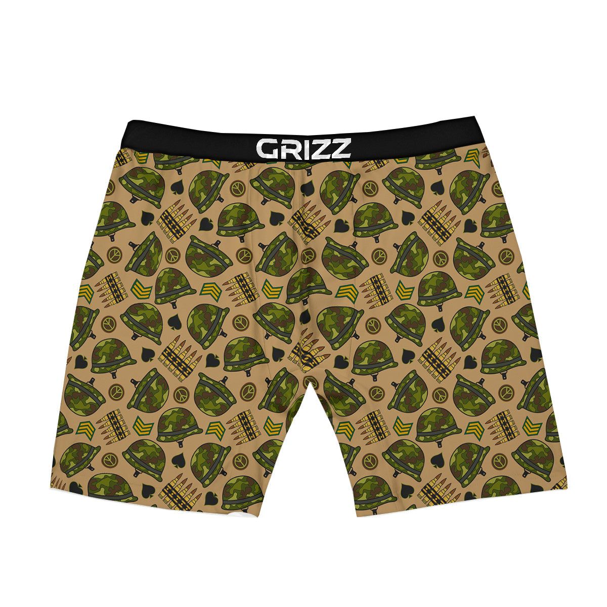 Military USA Print Pattern Boxer Briefs-grizzshop