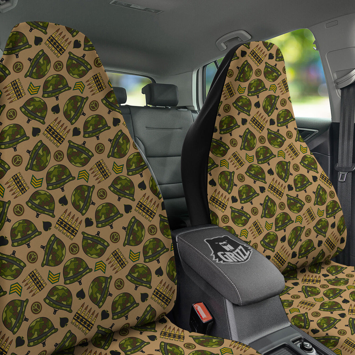 Military USA Print Pattern Car Seat Covers-grizzshop