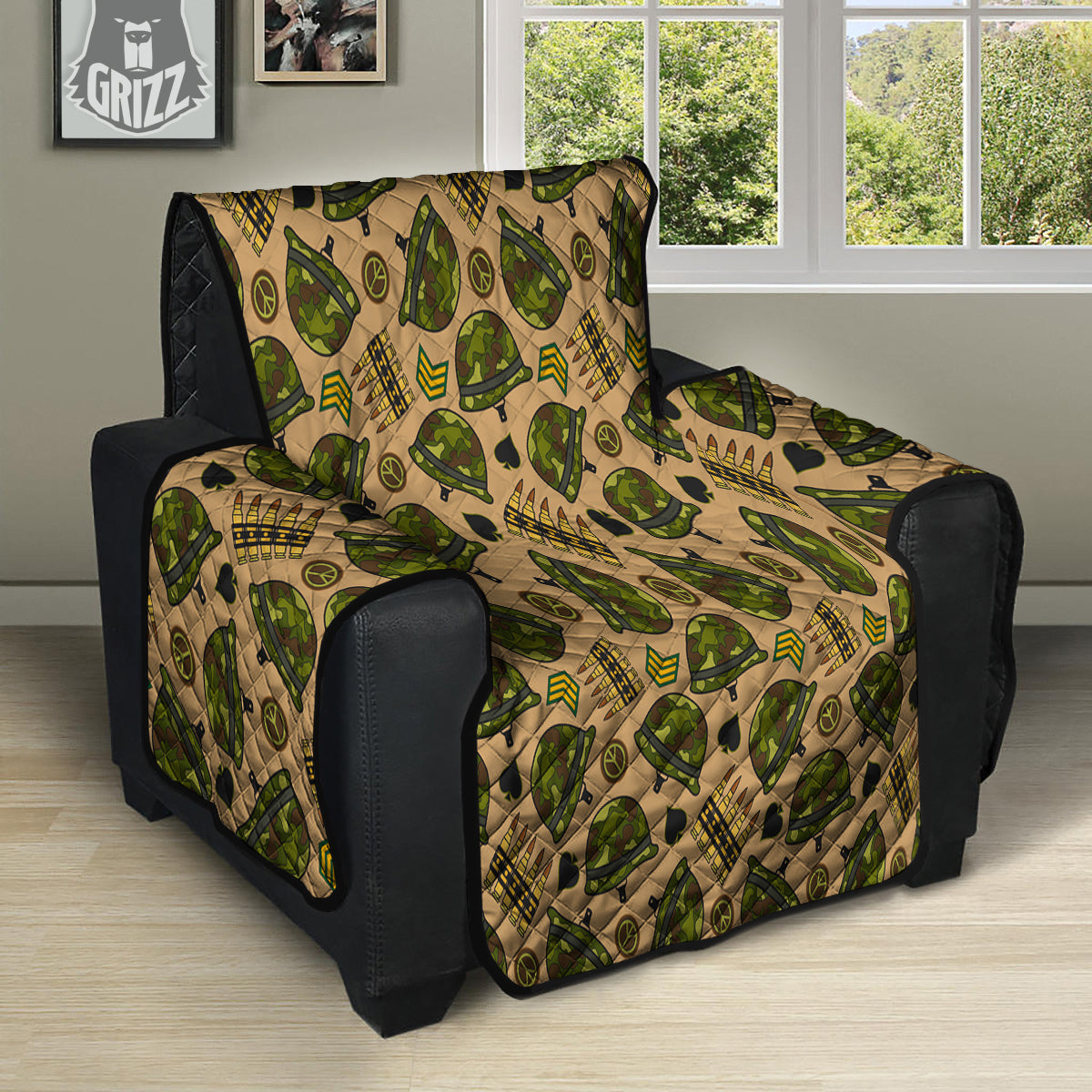 Military USA Print Pattern Recliner Protector-grizzshop