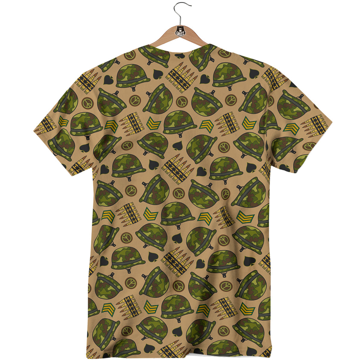 Military USA Print Pattern T-Shirt-grizzshop