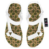 Military USA Print Pattern White Open Toe Sandals-grizzshop