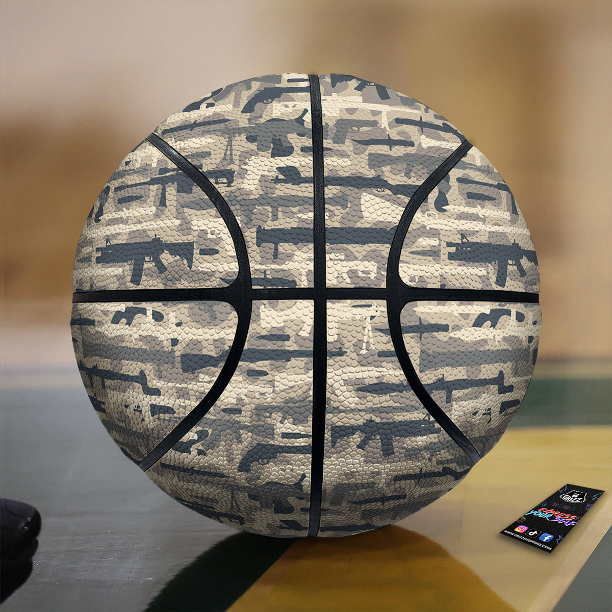 Military Gun Air Force Camo Print Basketball