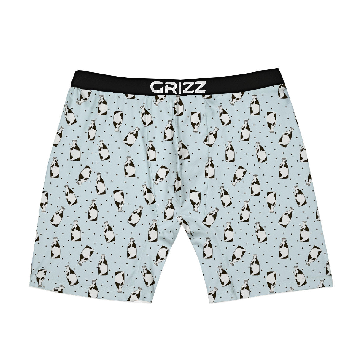 Milk Bottle Cow Print Pattern Boxer Briefs-grizzshop
