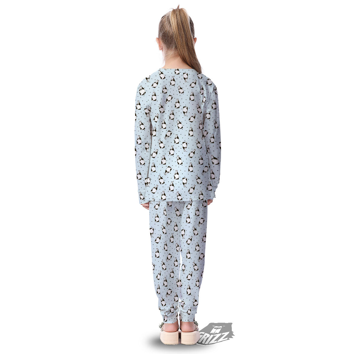 Milk Bottle Cow Print Pattern Kid's Pajamas-grizzshop