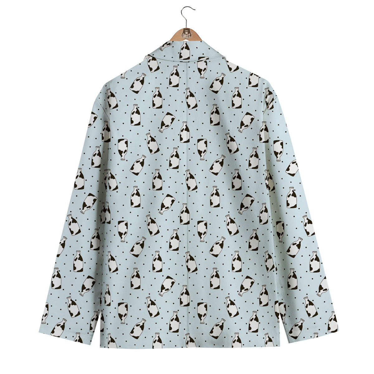 Milk Bottle Cow Print Pattern Men's Blazer-grizzshop