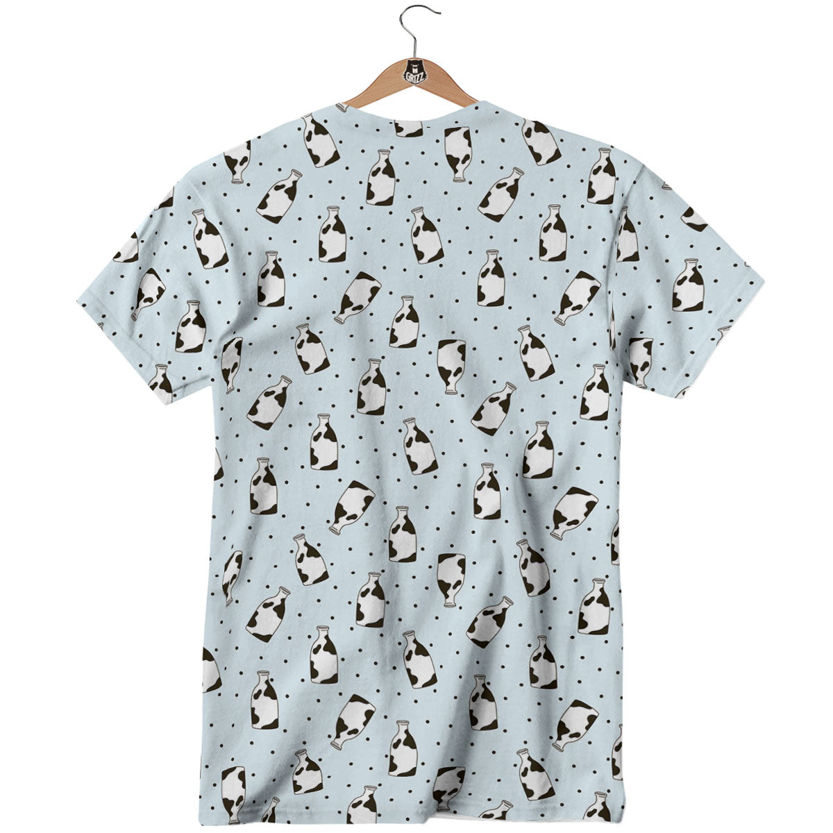 Milk Bottle Cow Print Pattern T-Shirt-grizzshop
