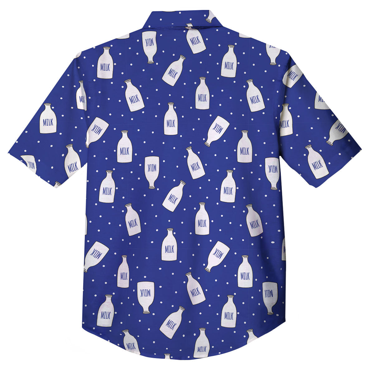 Milk Pattern Print Button Up Shirt-grizzshop