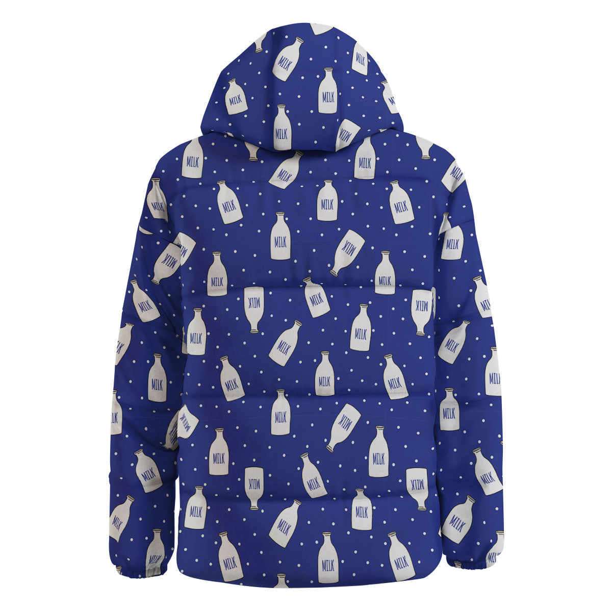 Milk Pattern Print Down Jacket-grizzshop