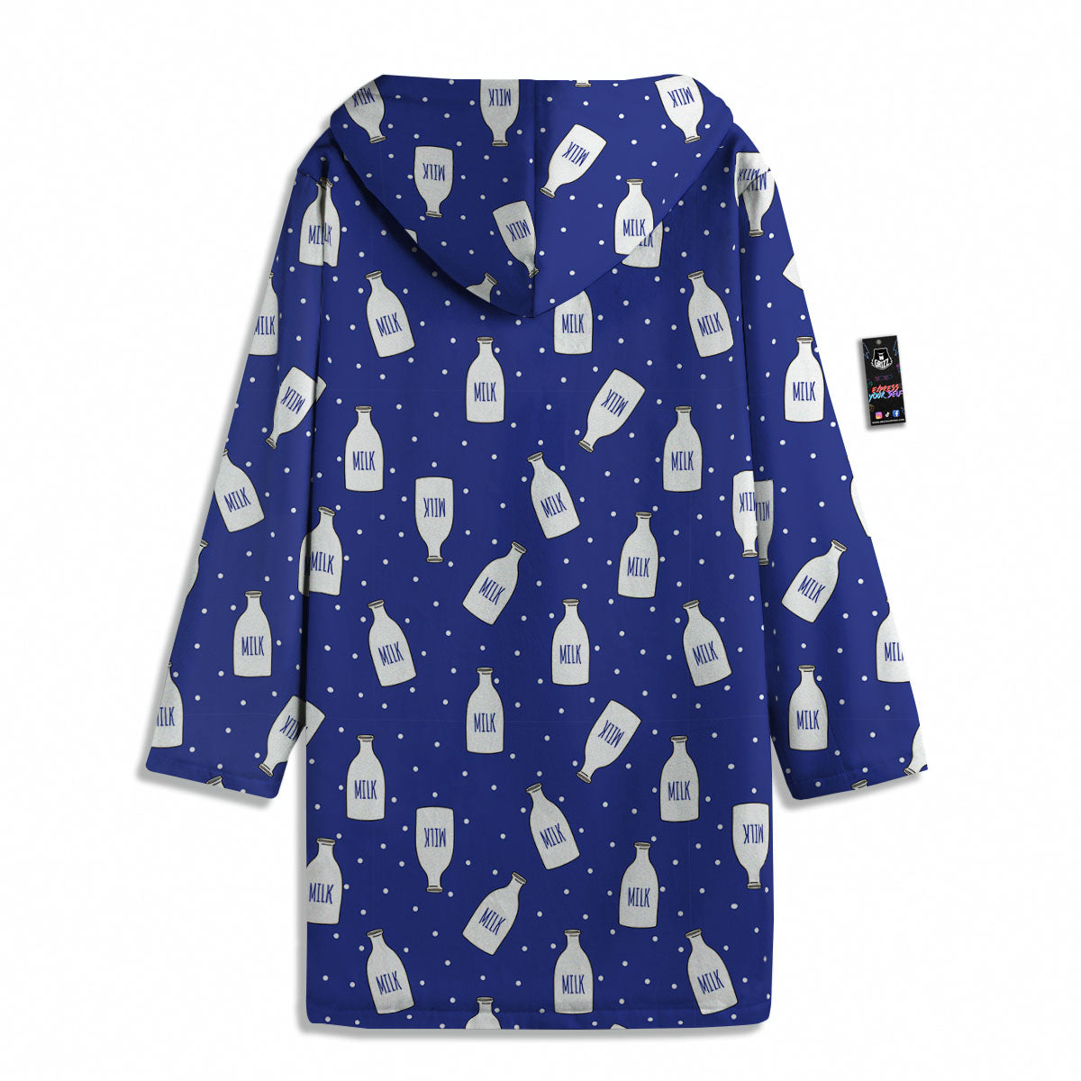 Milk Pattern Print Men's Windbreaker Jacket-grizzshop