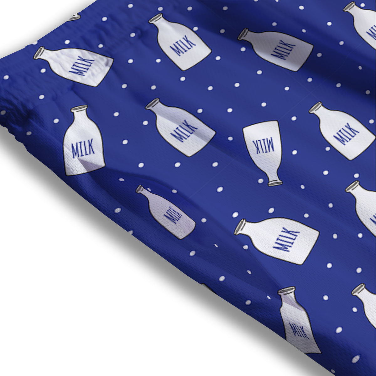 Milk Pattern Print Mesh Shorts-grizzshop