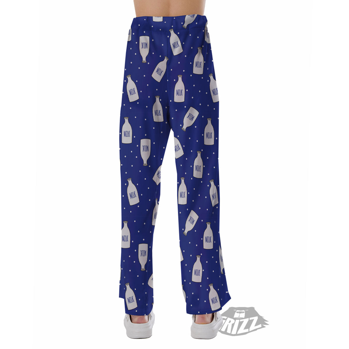 Milk Pattern Print Pajama Pants-grizzshop