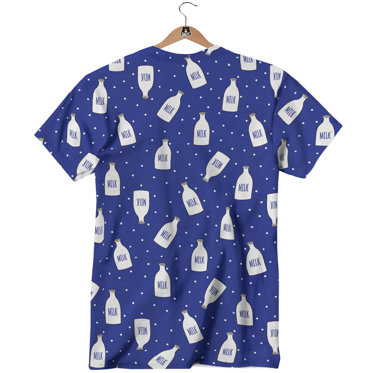 Milk Pattern Print T-Shirt-grizzshop
