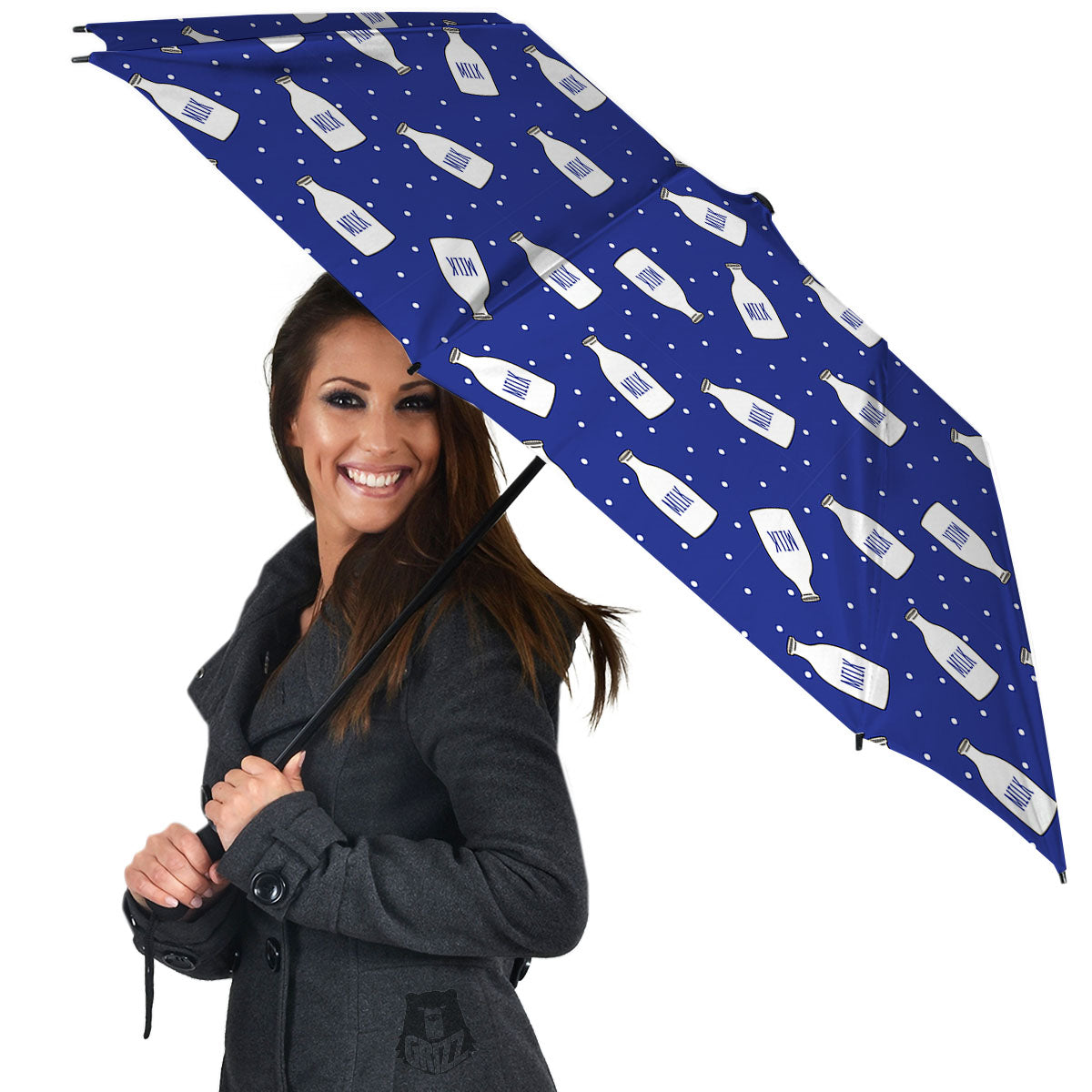 Milk Pattern Print Umbrella-grizzshop