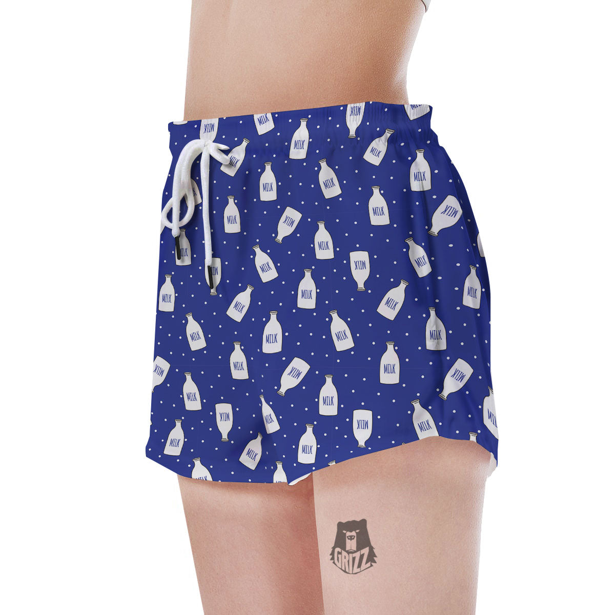 Milk Pattern Print Women's Shorts-grizzshop
