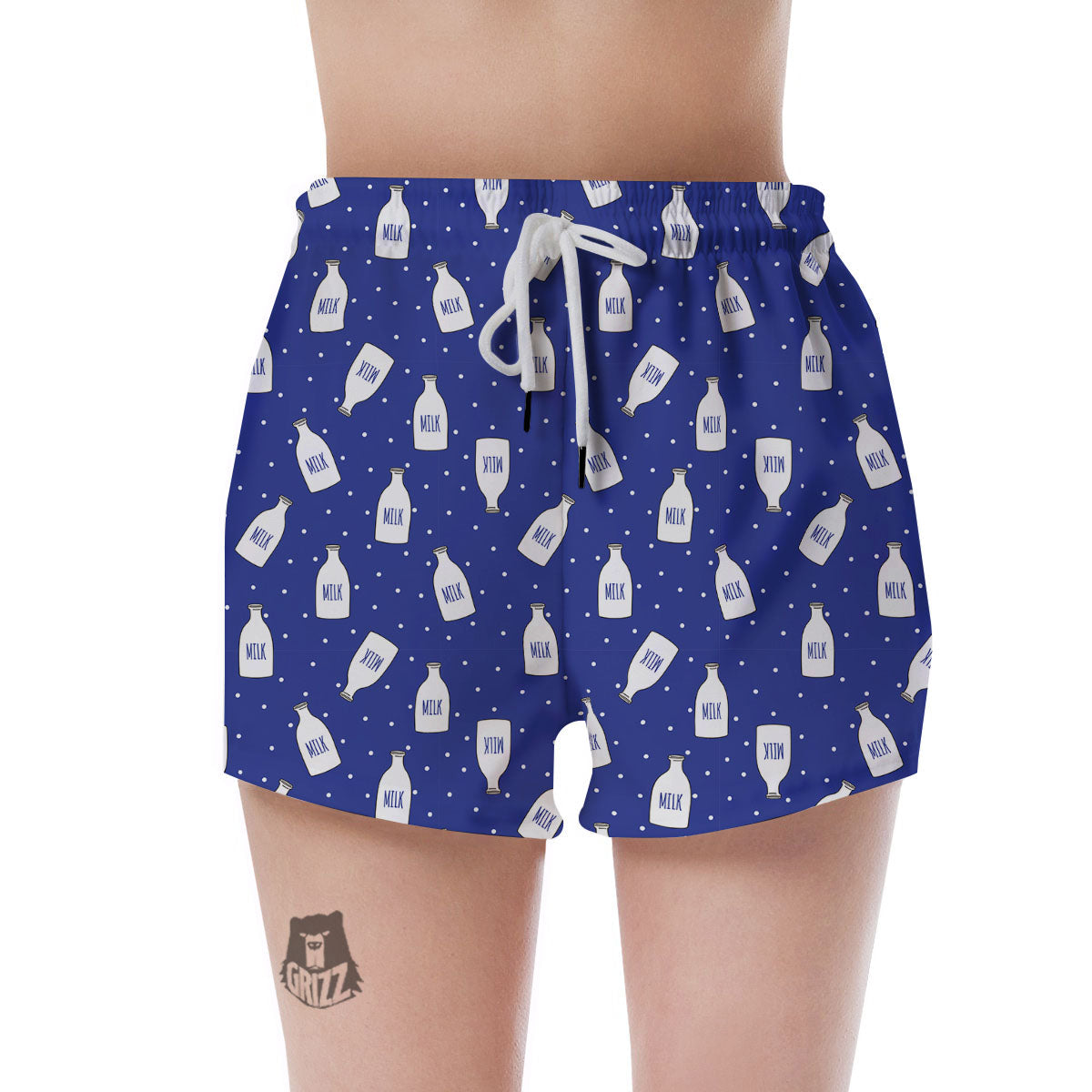 Milk Pattern Print Women's Shorts-grizzshop