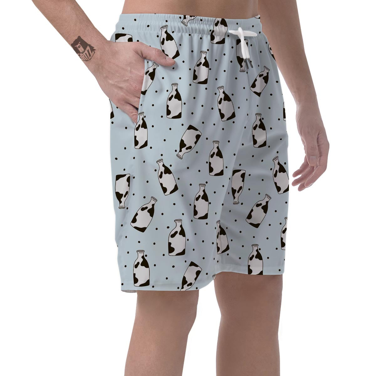 Milk Print Men's Shorts-grizzshop