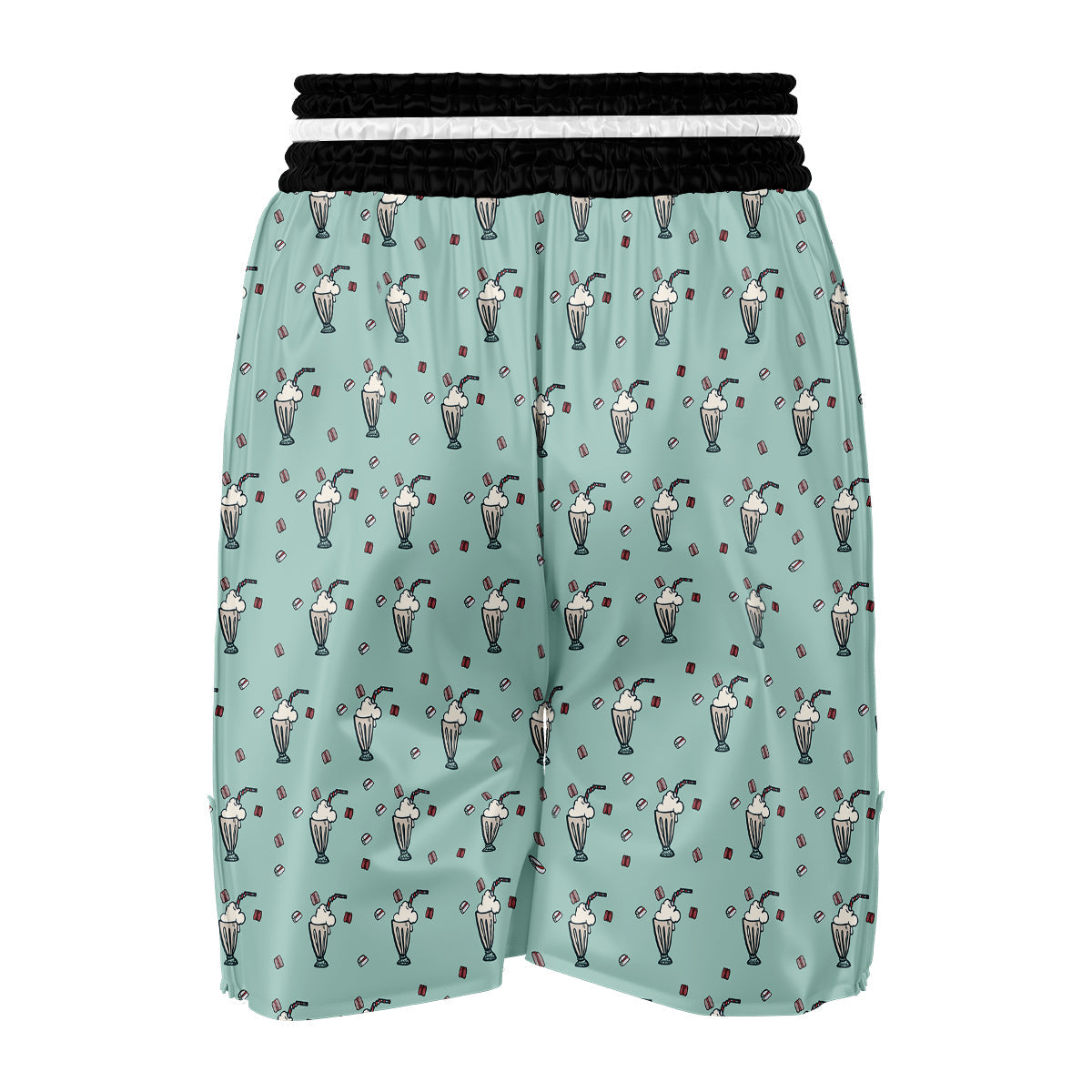 Milkshake Vintage Print Pattern Boxing Shorts-grizzshop