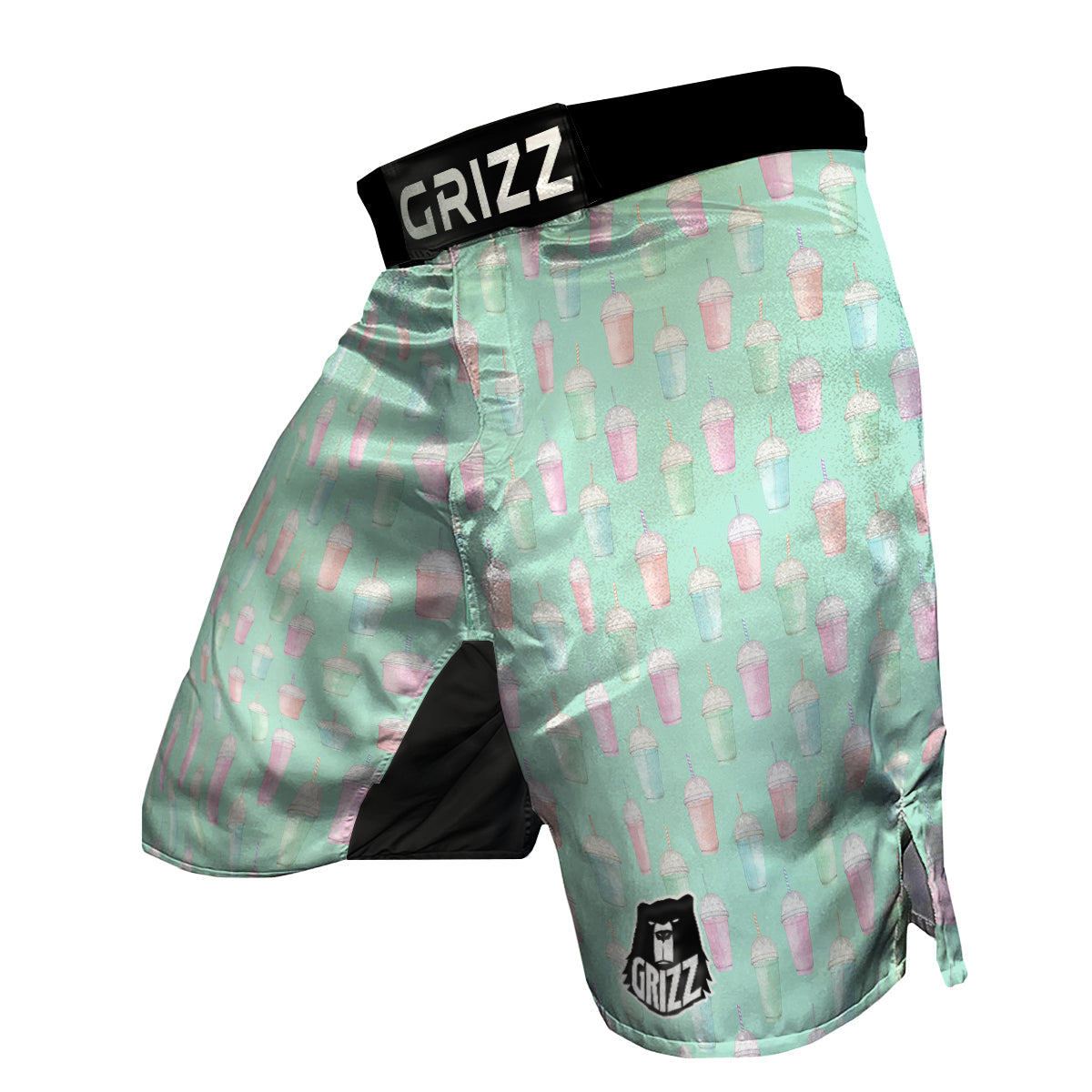 Milkshake Watercolor Print Pattern MMA Shorts-grizzshop