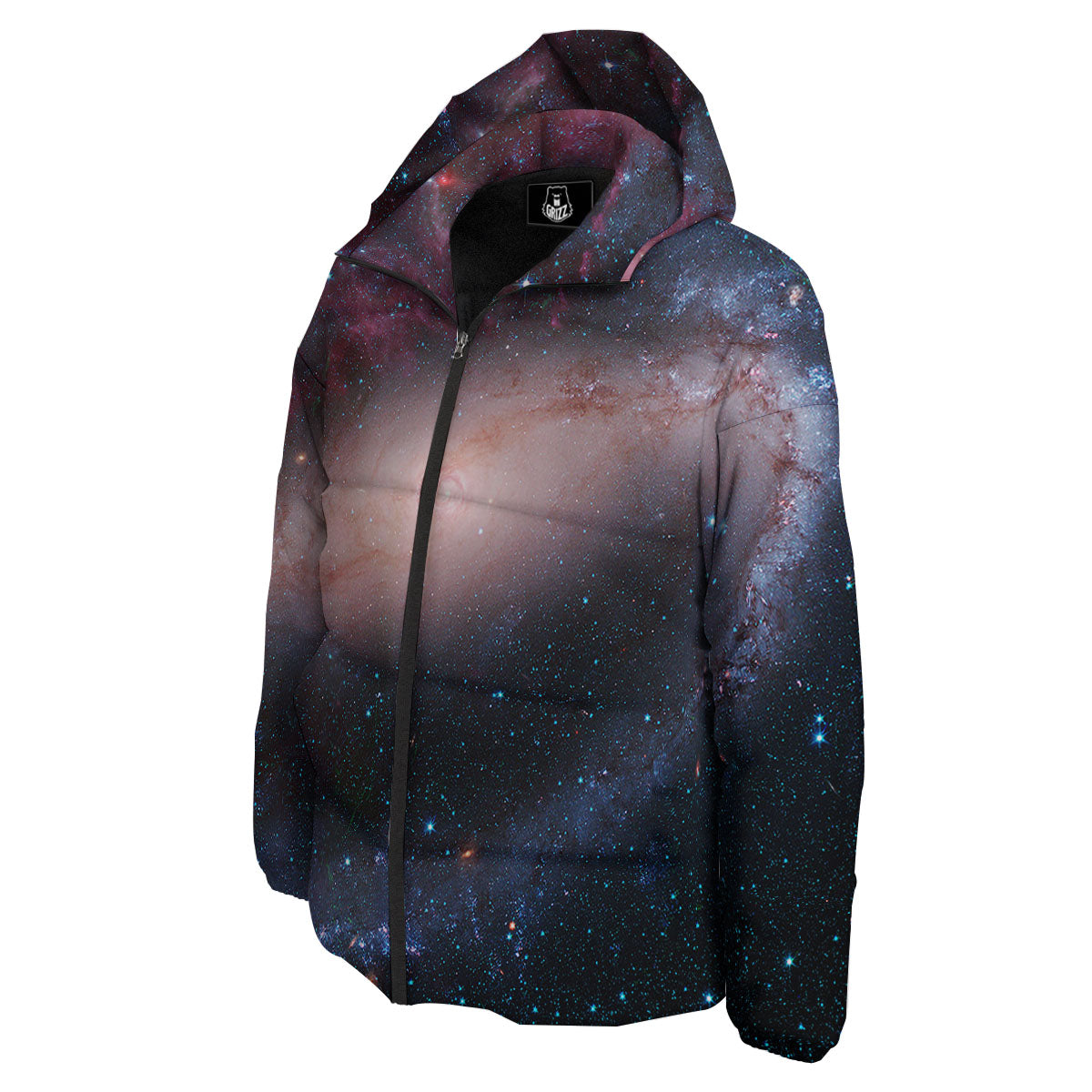 Milky Way Deep Space Print Down Jacket-grizzshop