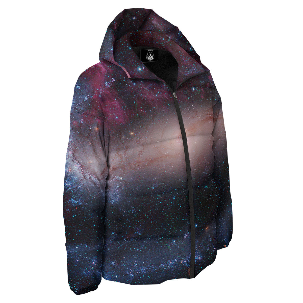 Milky Way Deep Space Print Down Jacket-grizzshop