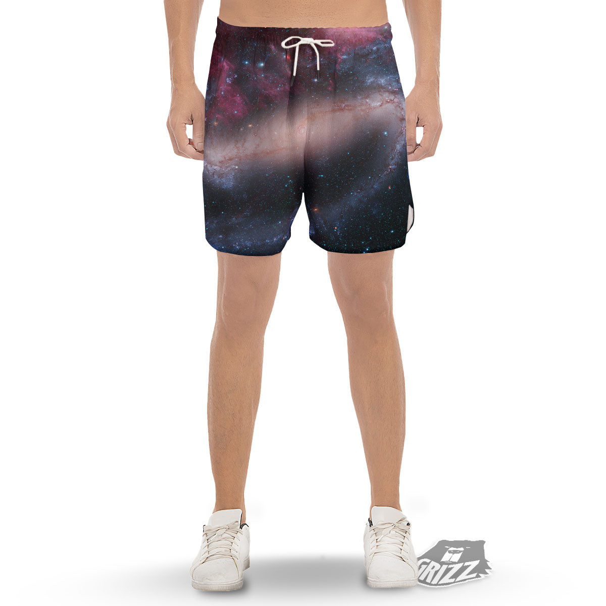 Milky Way Deep Space Print Men's Gym Shorts-grizzshop