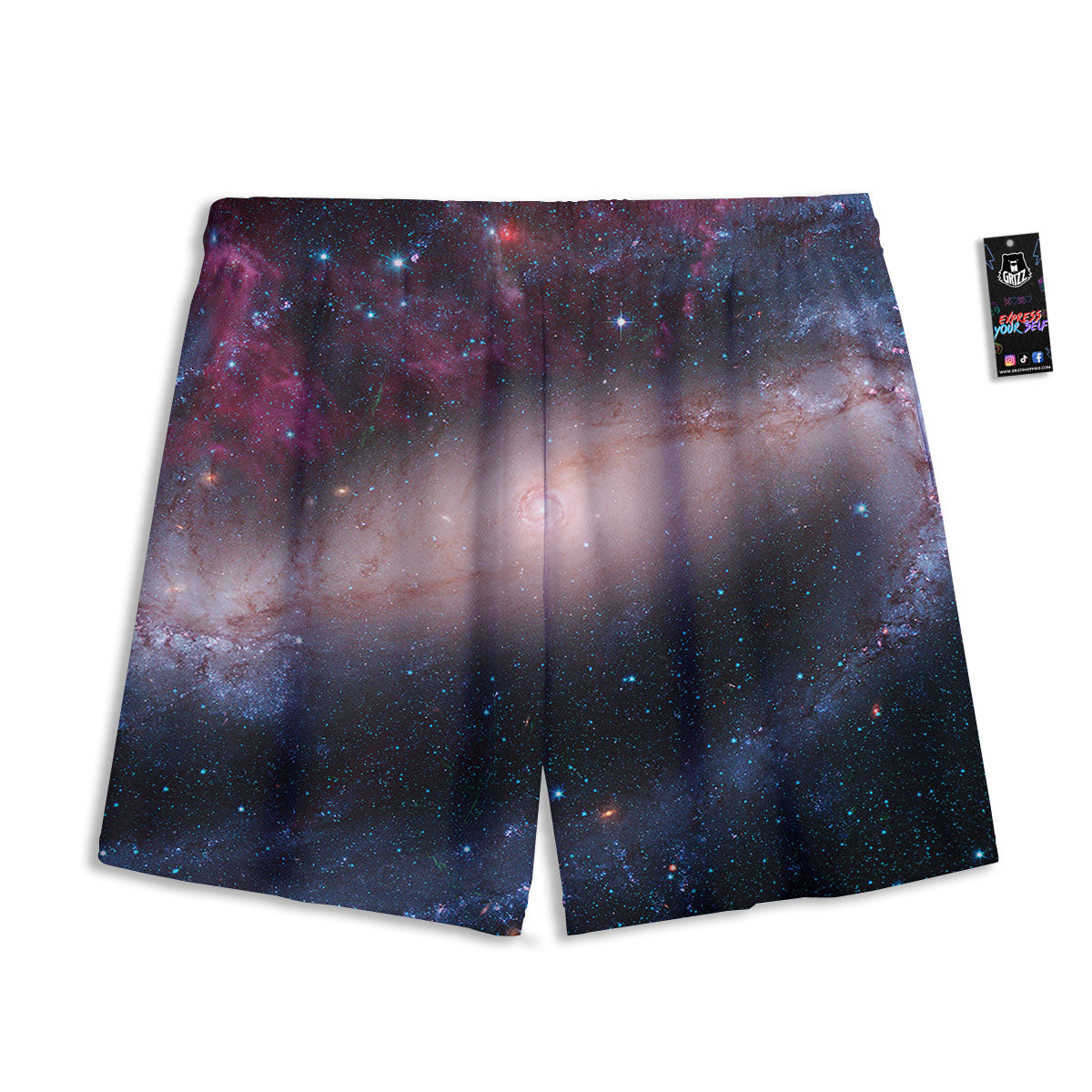 Milky Way Deep Space Print Mesh Shorts