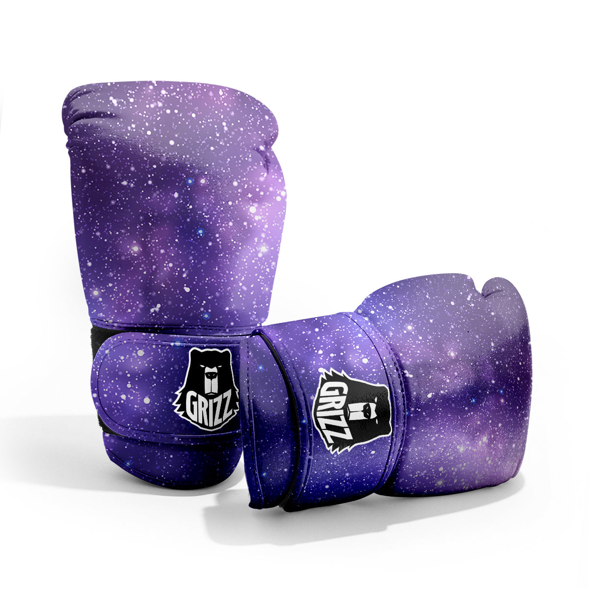 Milky Way Galaxy Space Dark Purple Print Pro Boxing Glove