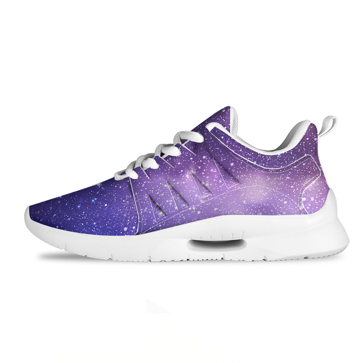 Milky Way Galaxy Space Dark Purple Print Tennis Shoes-grizzshop