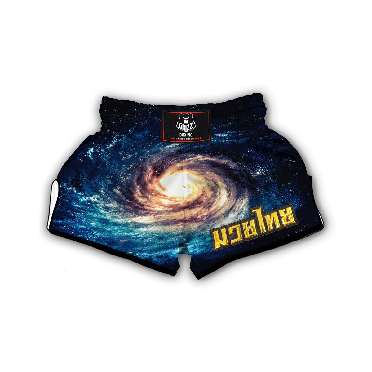 Milky Way Galaxy Space Print Muay Thai Boxing Shorts-grizzshop