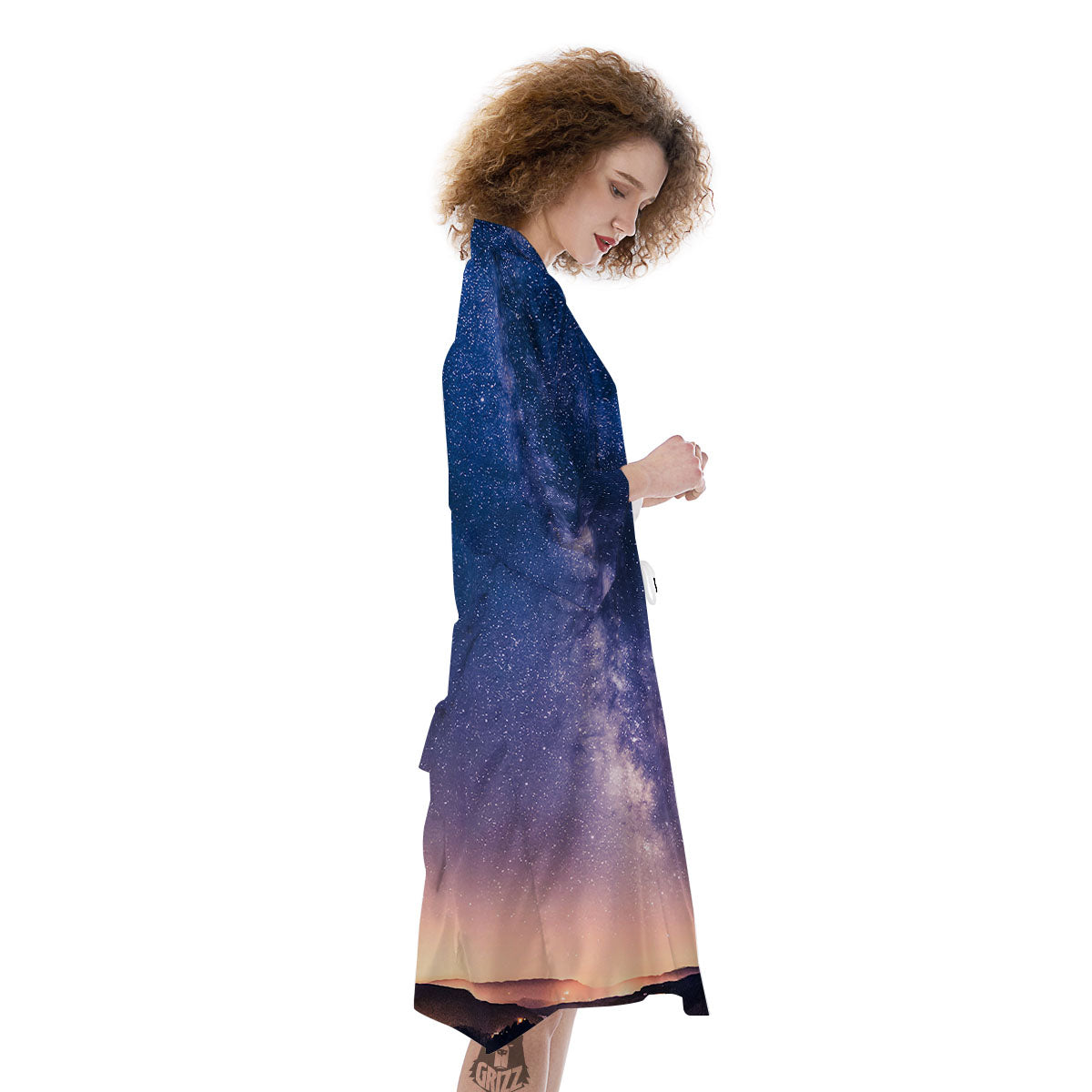 Milky Way Night Sky Print Kimono-grizzshop